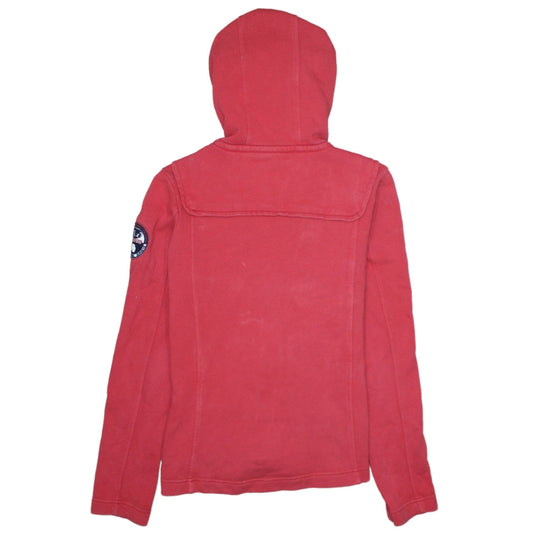 Womens UK Size S Napapijri Red Full Zip Hoodie