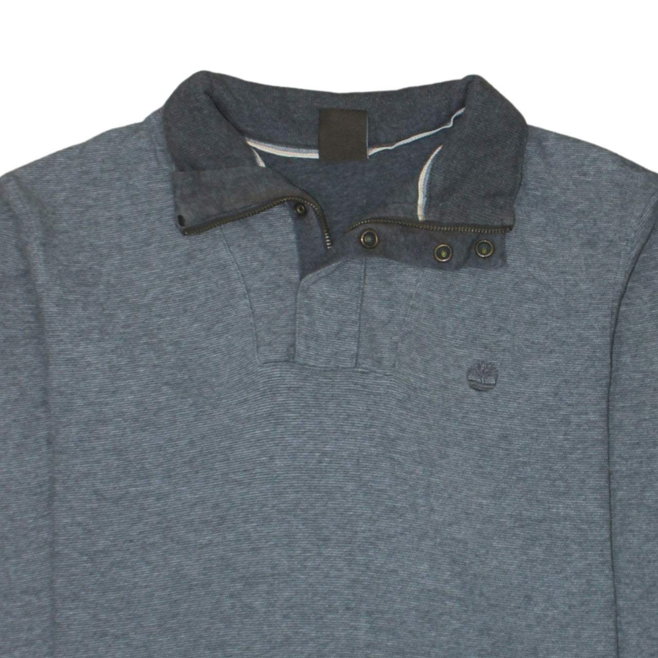Mens UK Size L Timberland Grey Henley Sweatshirt