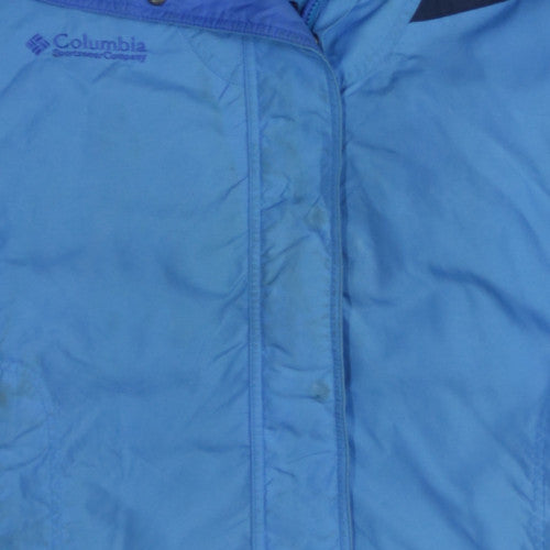 Womens UK Size M Columbia Blue Parka Coat