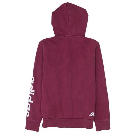 Womens UK Size M adidas Pink Full Zip Hoodie