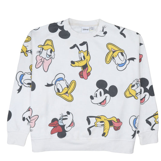 Womens UK Size XL Disney White Pullover Sweatshirt