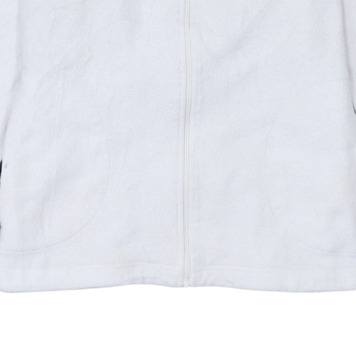 Additional view of Fila women’s white fleece full zip jacket, size UK 12, regular fit