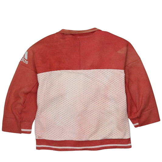 Womens UK Size M adidas Red Full Zip Sweatshirt