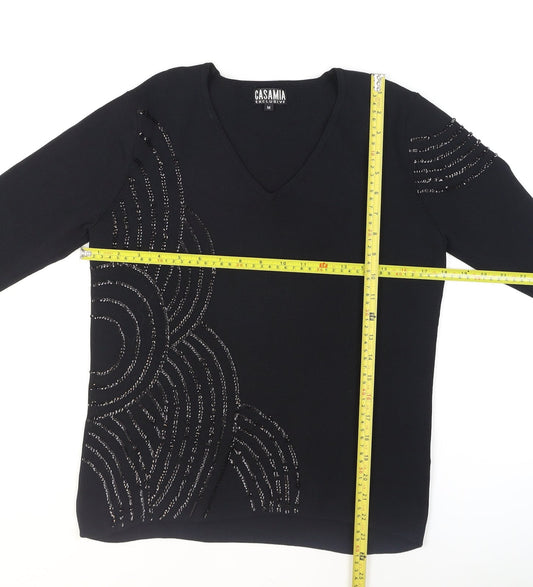 Womens UK Size M Casamia Black Pullover Jumper
