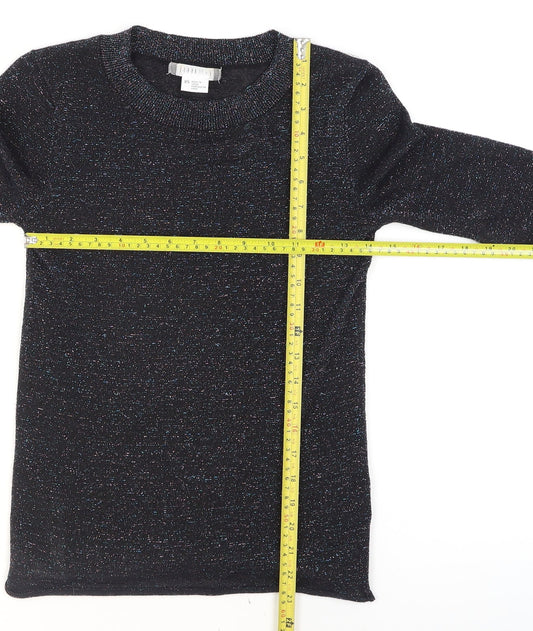 Womens UK Size XS Cooperative Black Pullover Jumper