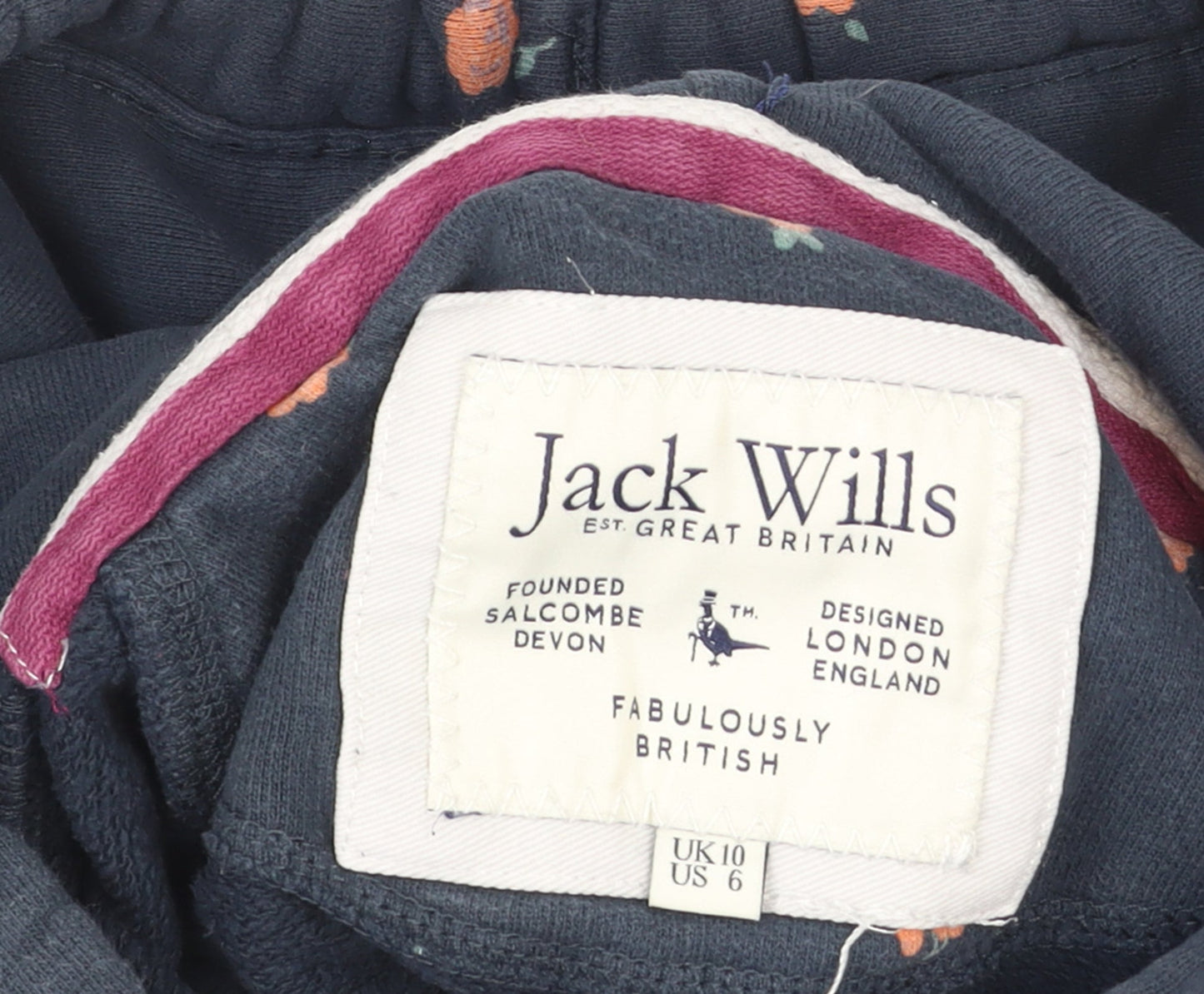 Womens UK Size 10 Jack Wills Blue Pullover Hoodie