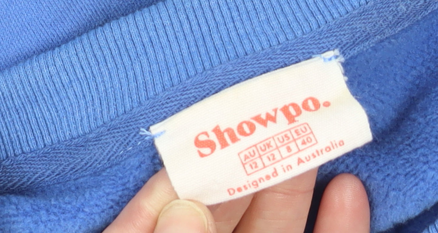 Womens UK Size L Showpo Blue Pullover Sweatshirt