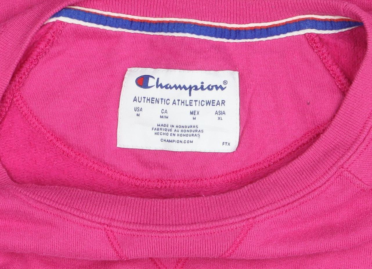 Womens UK Size M Champion Pink Pullover Sweatshirt