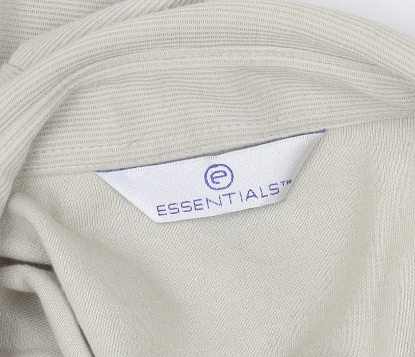 Mens UK Size L Essentials Beige Henley Sweatshirt