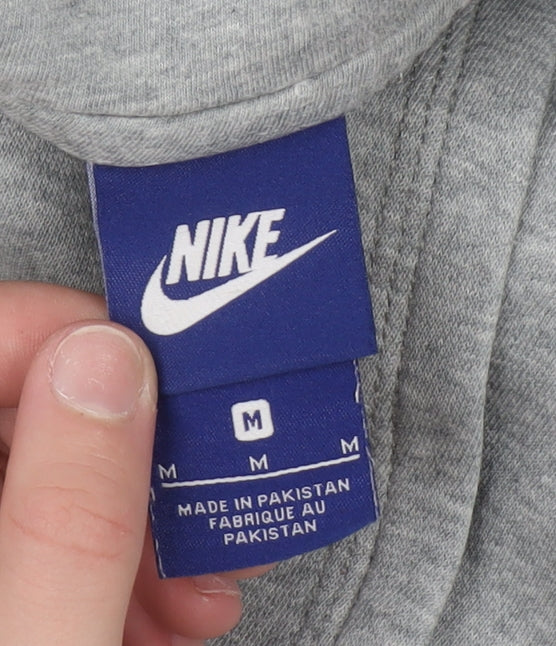 Mens UK Size M Nike Grey Pullover Hoodie
