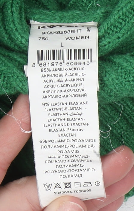 Womens UK Size L Koton Green Pullover Jumper