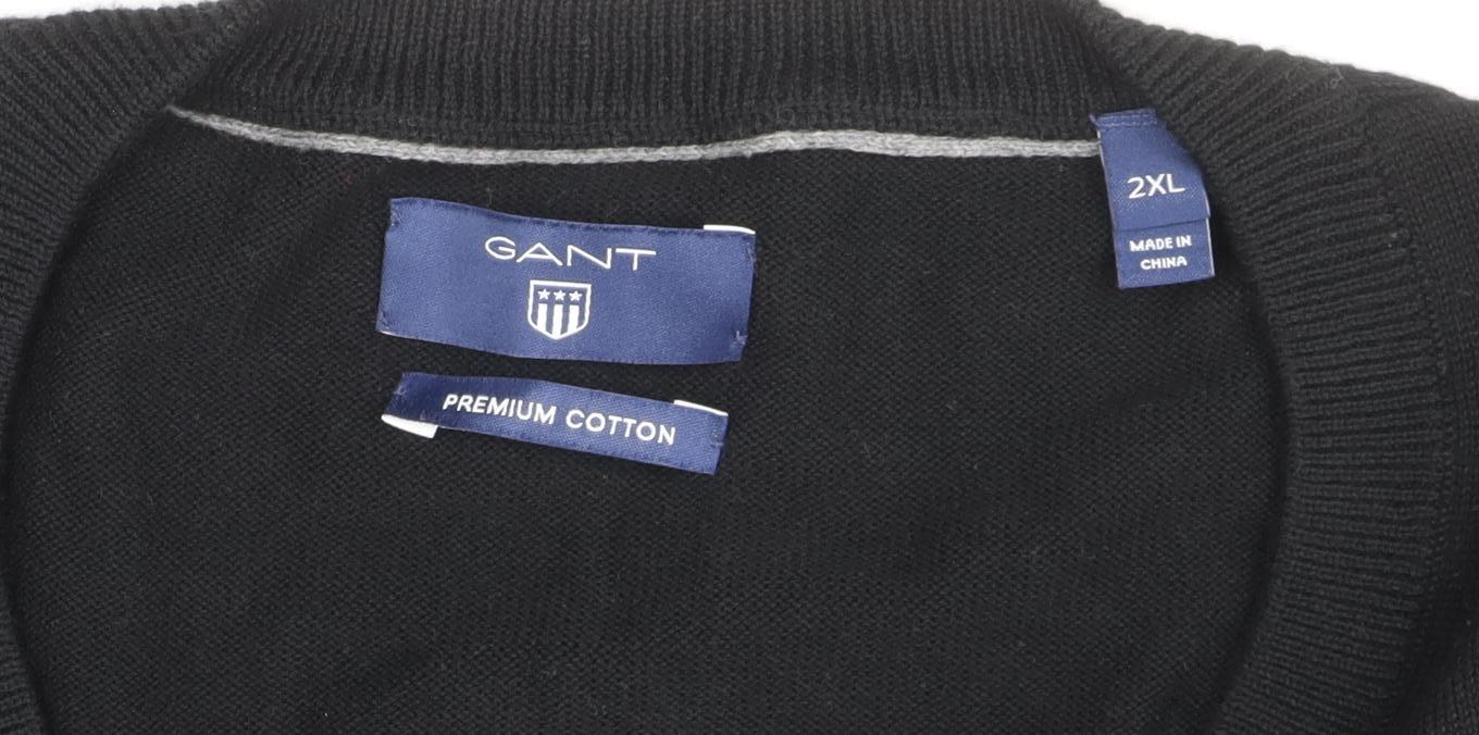 Mens UK Size 2XL GANT Black Pullover Jumper