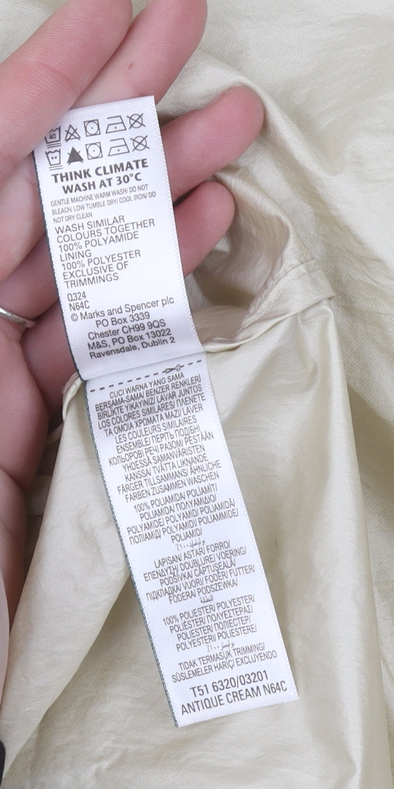 Womens UK Size 10 Marks and Spencer Beige Parka Coat