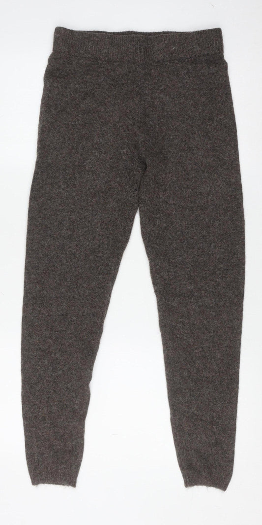 PrettyLittleThing Women Brown Knit Slim Leggings Size M
