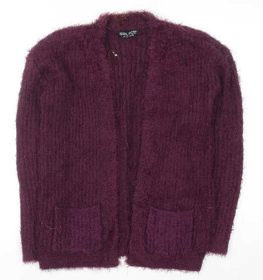 Select Womens Purple Long Sleeve Knit Cardigan UK 12