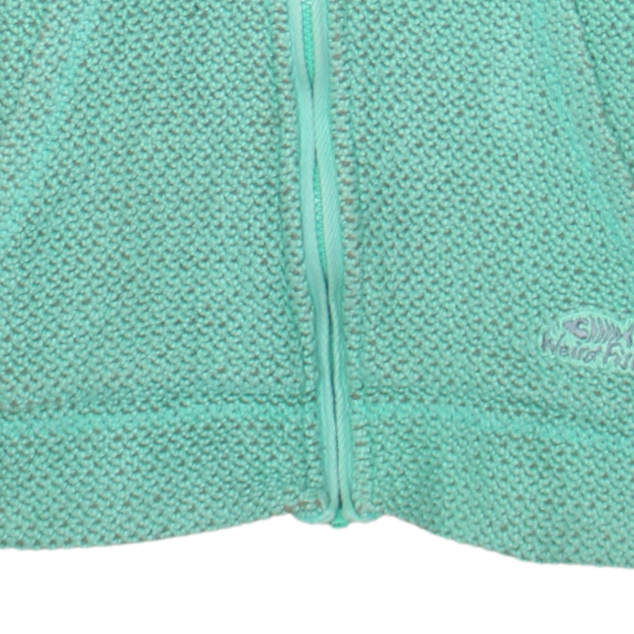 Womens UK Size 10 Weird Fish Green Full Zip Hoodie