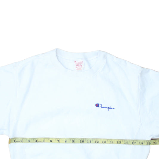 Mens UK Size M Champion White Pullover Sweatshirt