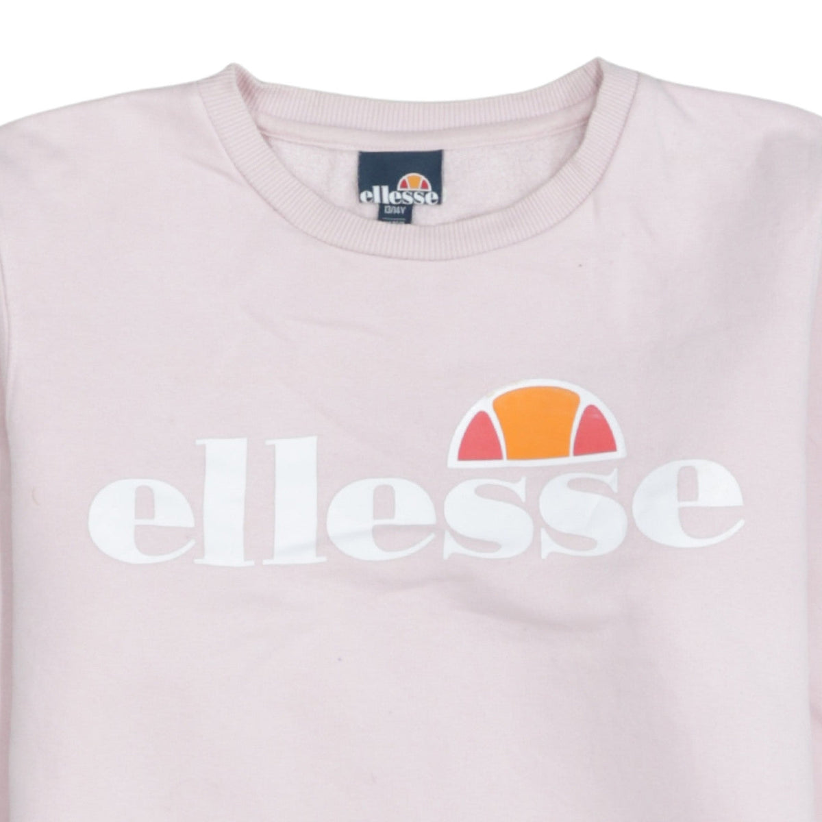 Additional view of Ellesse girls’ pink logo crew neck long sleeve pullover sweatshirt 13-14y