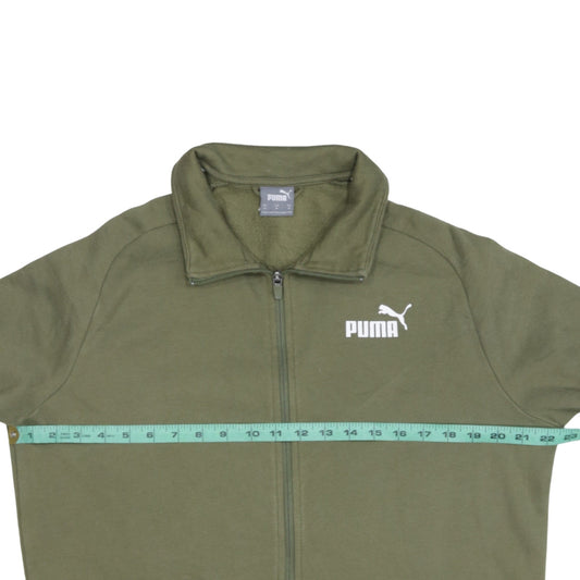 Mens UK Size M PUMA Green Full Zip Sweatshirt