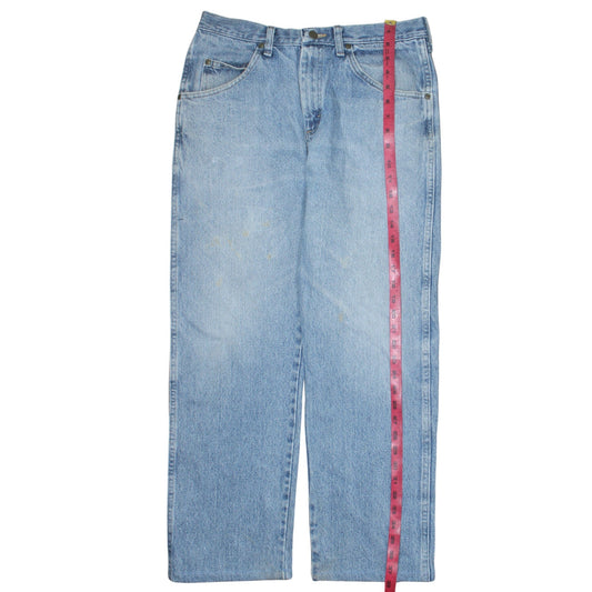 Mens UK Size M Wrangler Regular Fit Straight Blue Jeans
