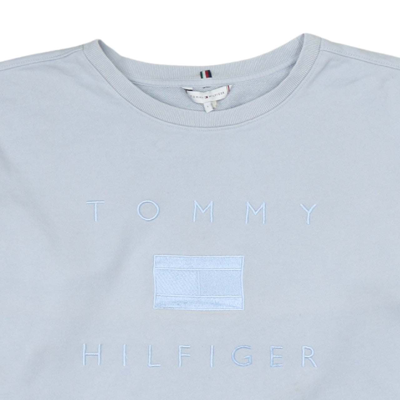 Mens UK Size L Tommy Hilfiger Grey Pullover Sweatshirt