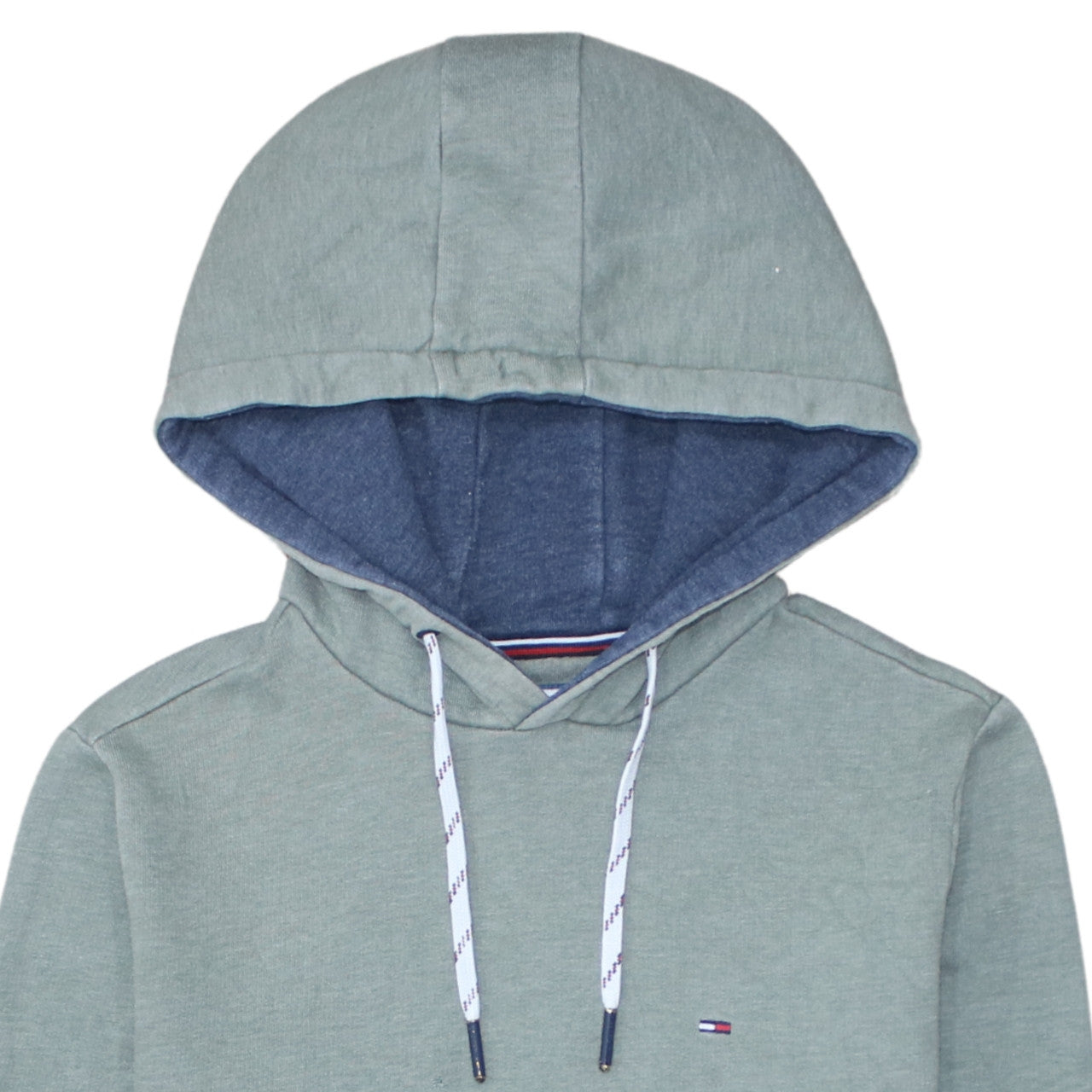 Mens UK Size M Tommy Hilfiger Denim Green Pullover Hoodie