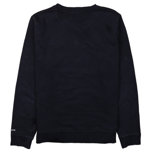Calvin Klein Jeans Boys Black Graphic Print Pullover Sweatshirt Age 14