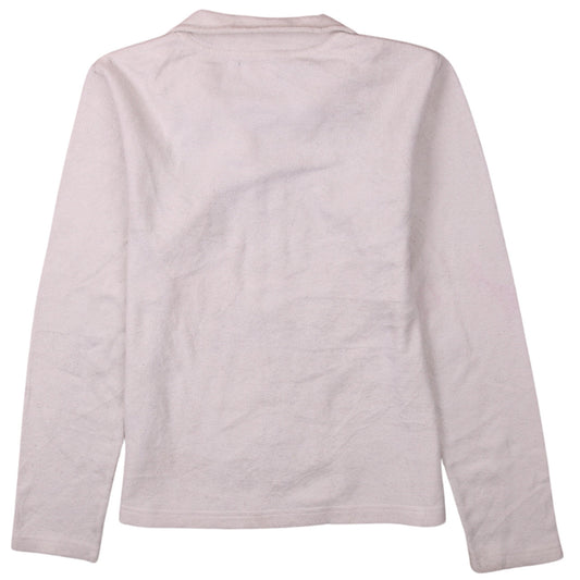 Womens UK Size L Kappa White Full Zip Sweatshirt