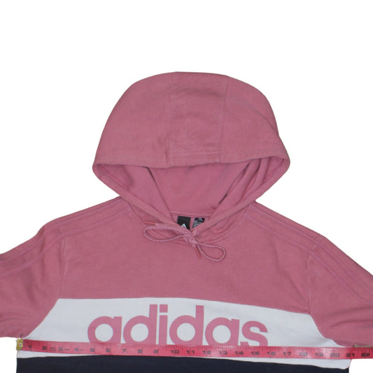 Womens UK Size L adidas Pink Pullover Hoodie