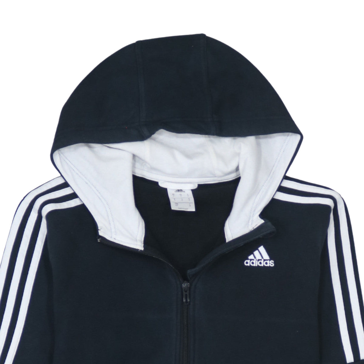 Additional view of Adidas Men's Black Full Zip Hoodie, size S, Fleece Sportswear