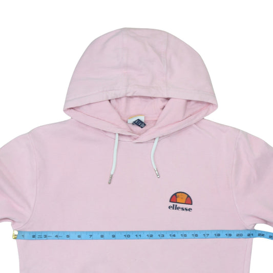 Womens UK Size L ellesse Pink Pullover Hoodie