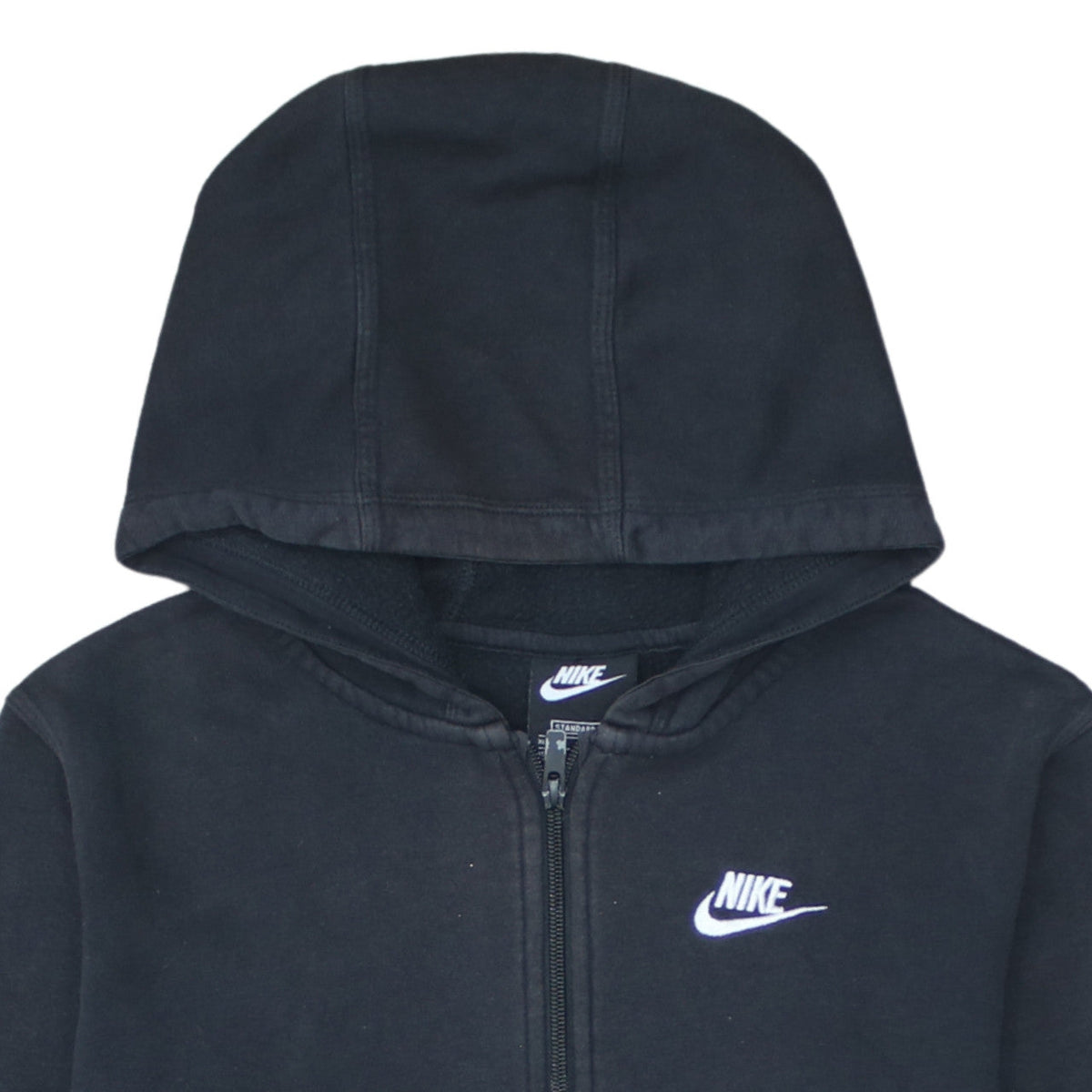 Additional view of Nike boys’ black full zip hoodie xl 158-170cm classic fleece sweatshirt