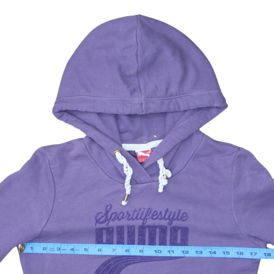 Womens UK Size 10 PUMA Purple Pullover Hoodie