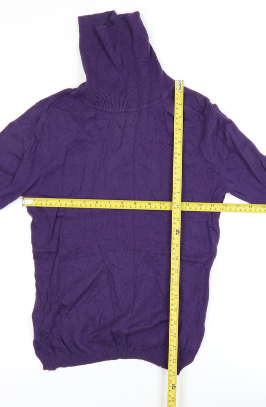 Womens UK Size S Woolovers Purple Pullover Jumper