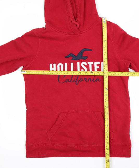 Womens UK Size S Hollister Red Pullover Hoodie