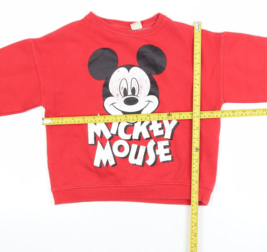 Girls UK Size 8 Years Zara Red Pullover Sweatshirt