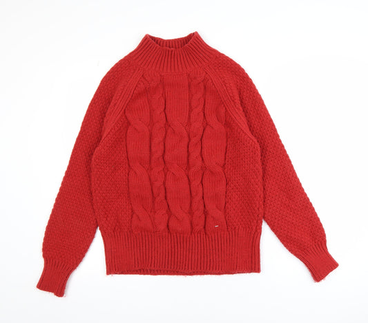 Womens UK Size M FatFace Red Pullover Jumper