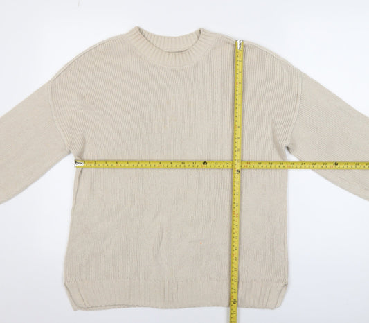 Womens UK Size XS Hollister Beige Pullover Jumper