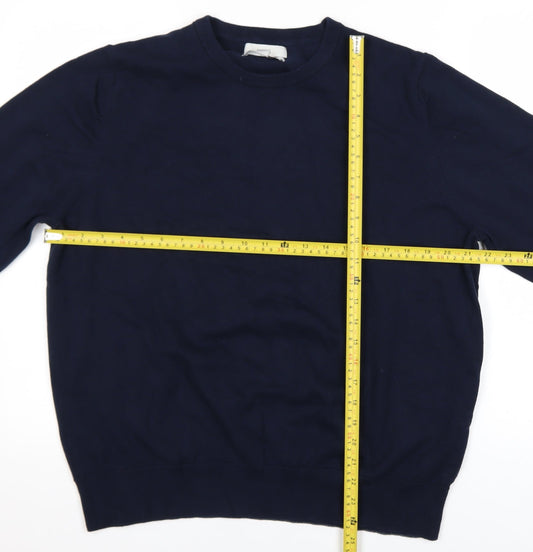 Mens UK Size 2XL Marks and Spencer Blue Pullover Jumper