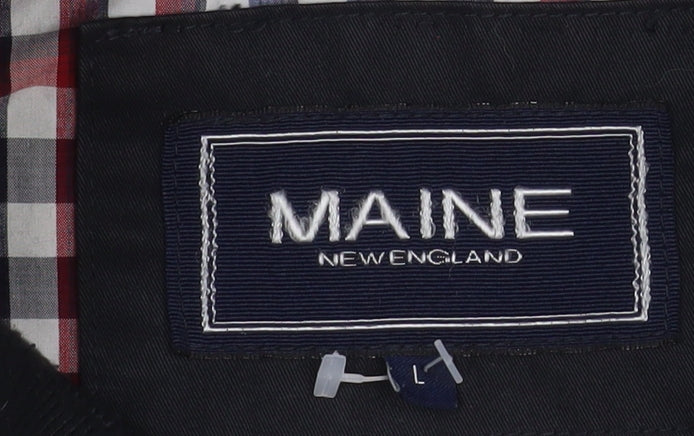Mens UK Size L Maine New England Black Bomber Jacket