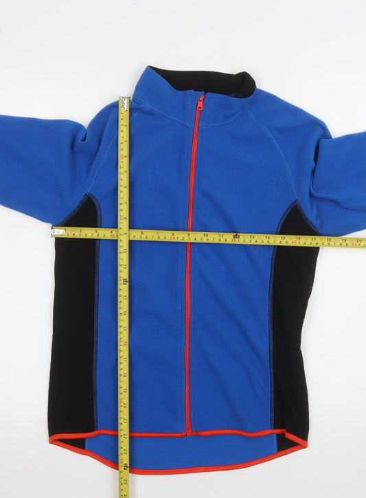 H&M Boys Blue Full Zip Fleece Track Jacket Size 14 Years Polyester