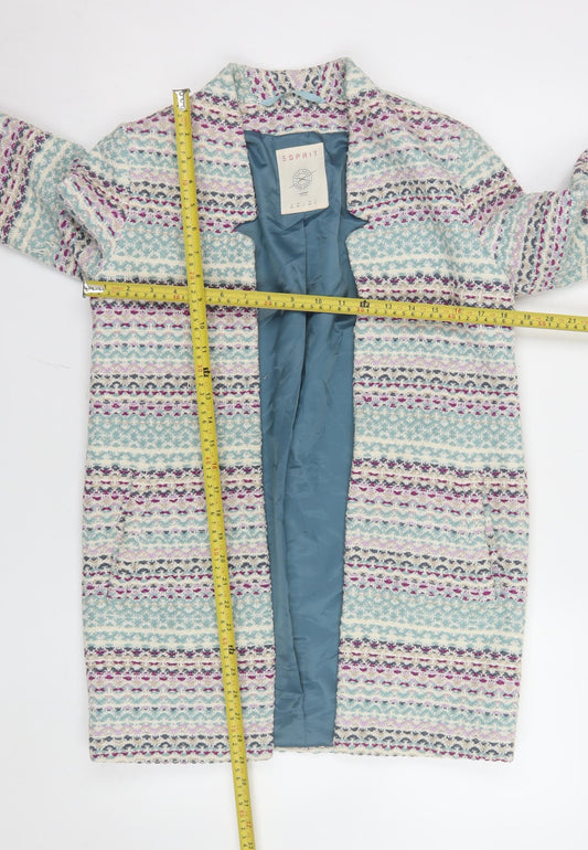 Back view of ESPRIT Women’s Multicoloured Tweed Mid-Length Coat XS