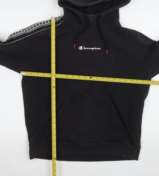 Mens UK Size L Champion Black Pullover Hoodie