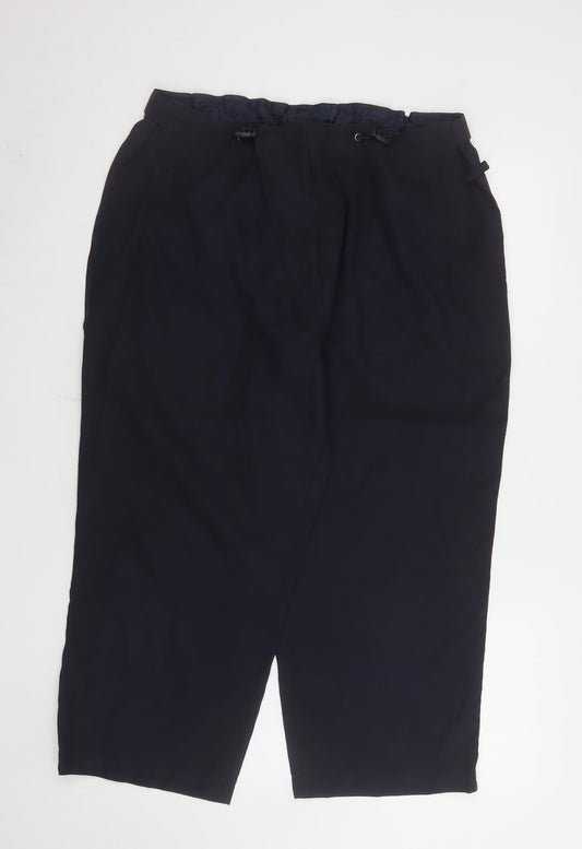 Womens UK Size 18 Debenhams Regular Fit Casual Workwear Travel Black Trousers