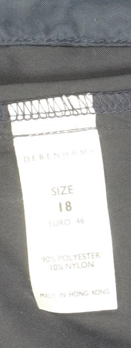 Womens UK Size 18 Debenhams Regular Fit Casual Workwear Travel Black Trousers