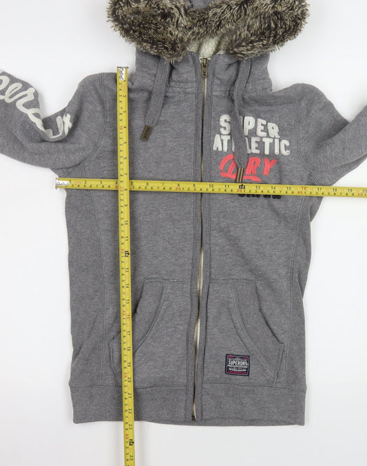 Womens UK Size S Superdry Grey Basic Jacket