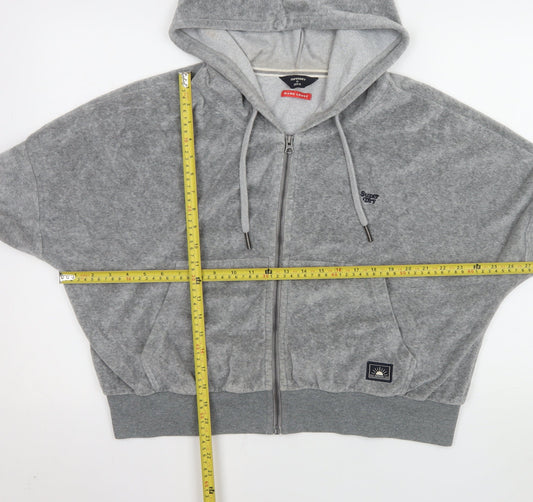 Womens UK Size 16 Superdry Grey Basic Jacket