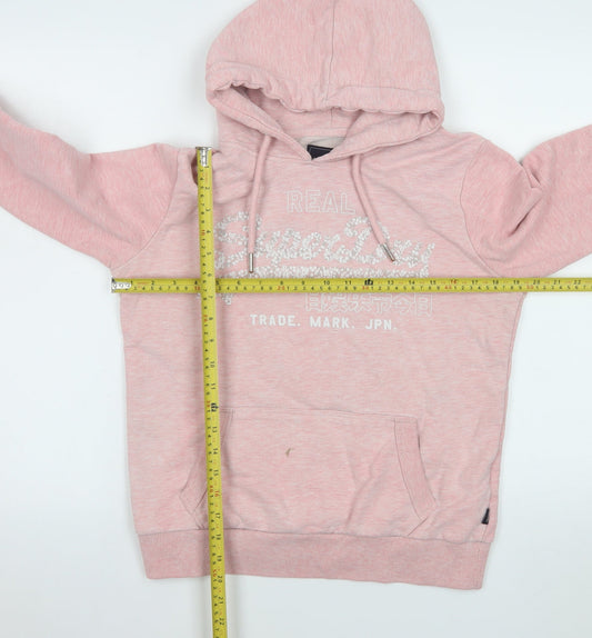 Womens UK Size 14 Superdry Pink Pullover Hoodie