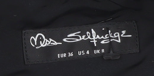 Womens UK Size 8 Miss Selfridge Black Puffer Jacket