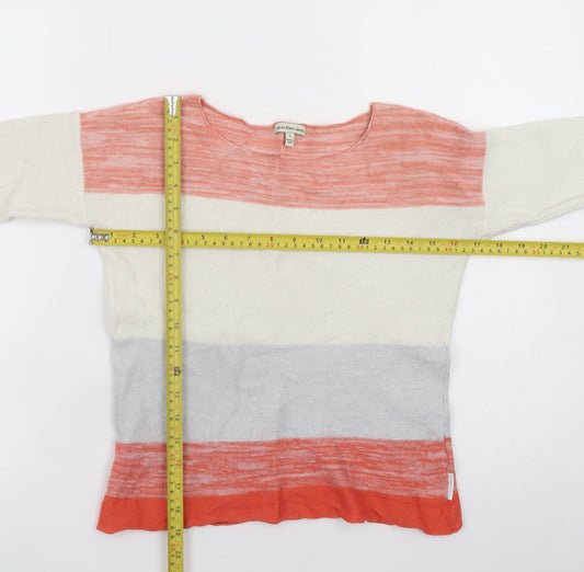 Calvin Klein Jeans Women's Multicoloured Striped Wool Blend Pullover Jumper S